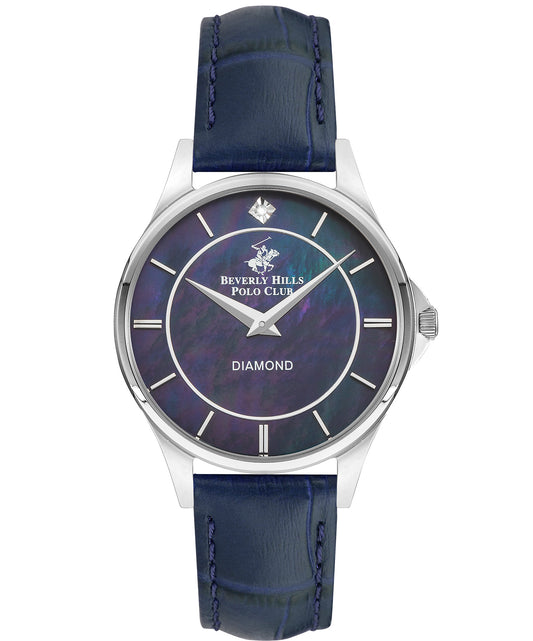 Beverly Hills Polo Club, Men's, Analog Watch, Blue Dial, with Leather Band, BH-BP3243X.399