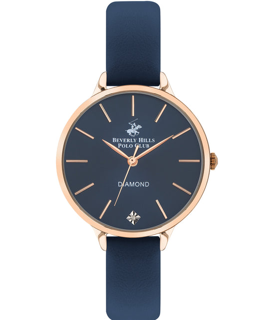 Beverly Hills Polo Club, Men's, Analog Watch, Blue Dial, with Leather Band, BH-BP3306X.499
