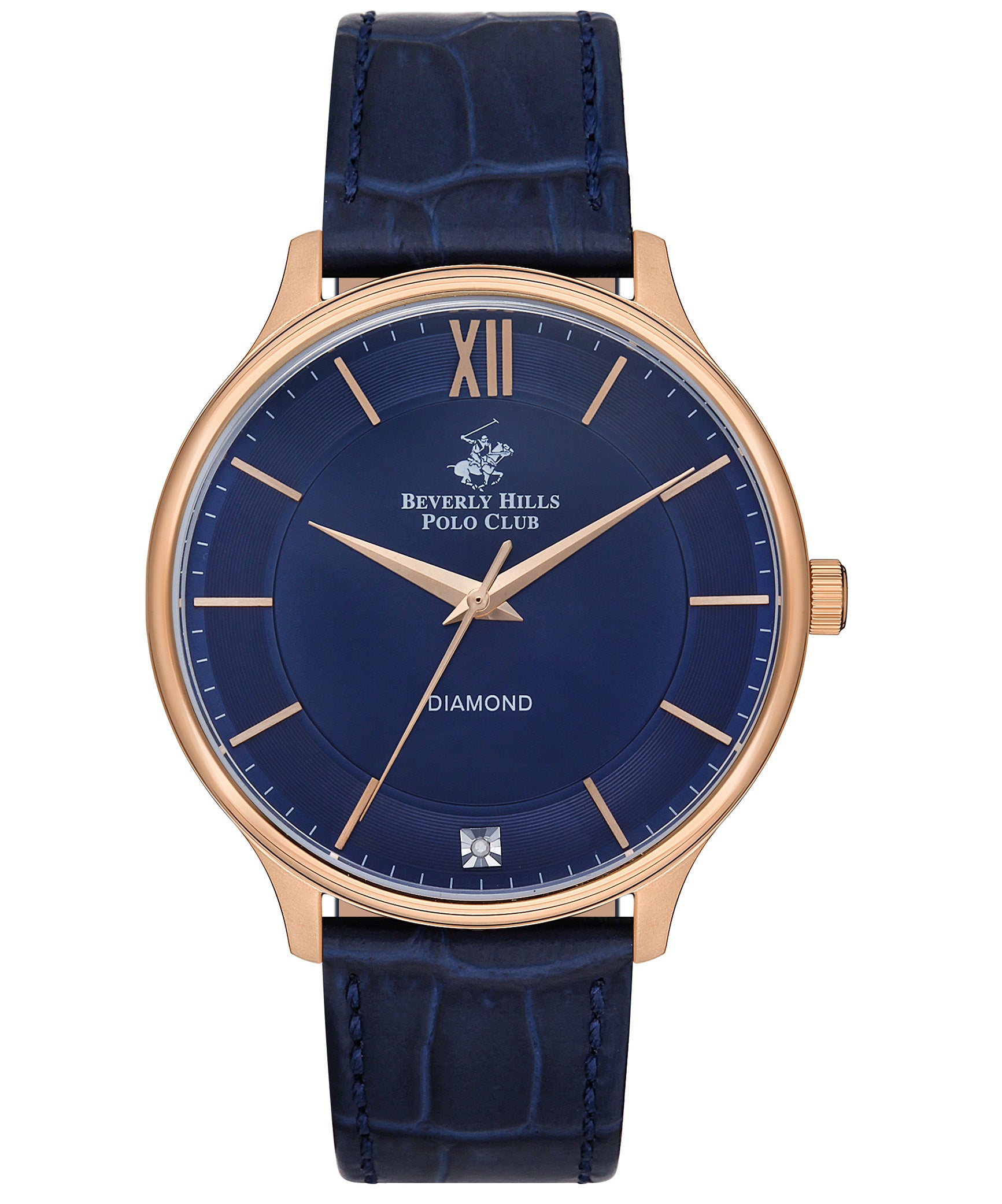 Beverly Hills Polo Club, Men's, Analog Watch, Blue Dial, with Leather Band, BH-BP3308X.499