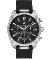 Beverly Hills Polo Club  Men's Watch, Black Dial & Black Rubber Strap, BP3337X.351