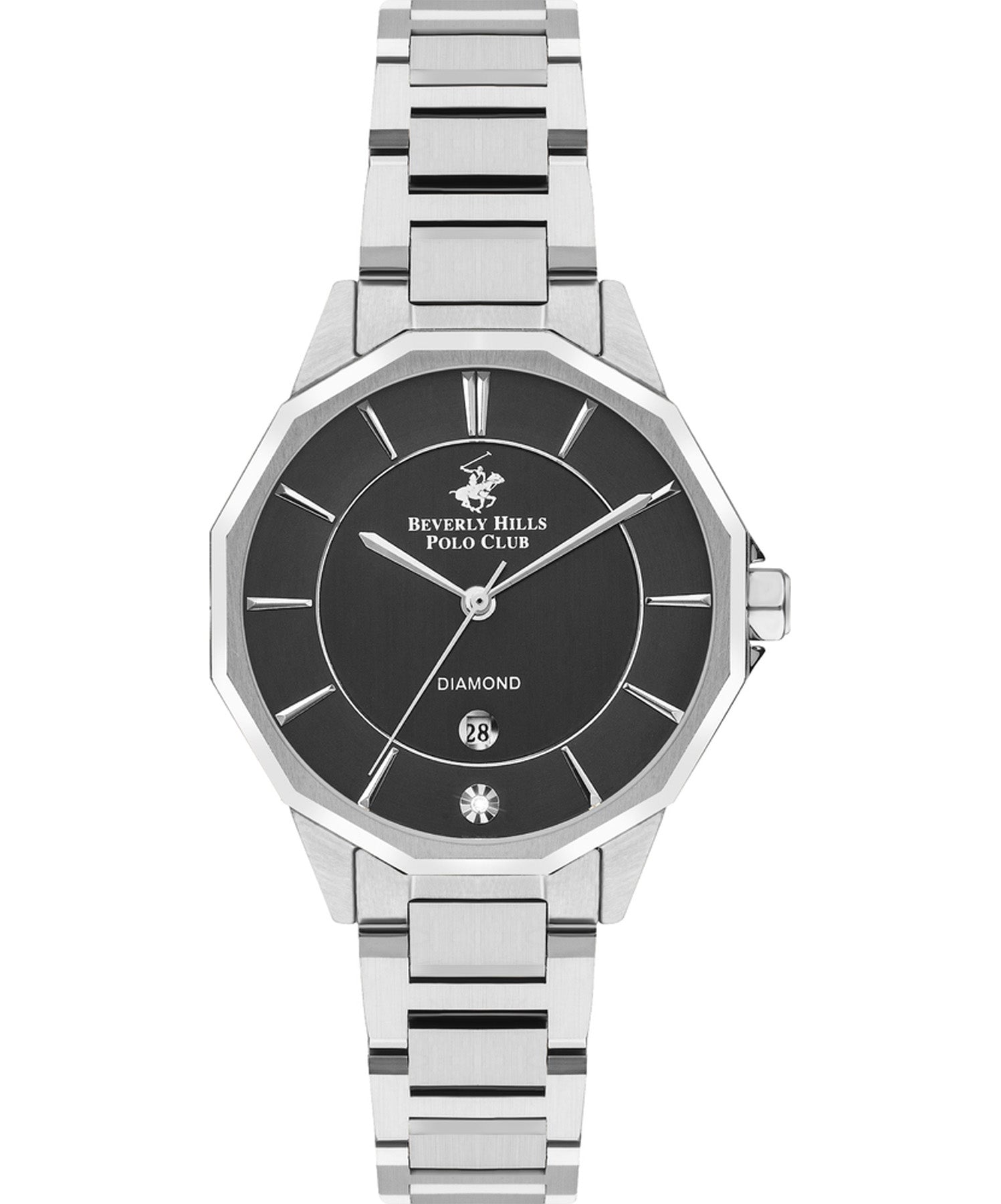 Beverly Hills Polo Club, Men's, Analog Watch, Black Dial, with Stainless Steel Band, BH-BP3376X.350