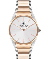 Beverly Hills Polo Club Women's watch, Silver Dial,Two Tone Stainless Steel Metal Strap, Wrist Watch, BP3384C.530