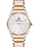 Beverly Hills Polo Club Women's watch, Silver Dial,Two Tone Stainless Steel Metal Strap, Wrist Watch, BP3384C.530