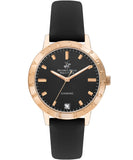 Beverly Hills Polo Club Women's watch, Black Dial, Black Leather Strap, Wrist Watch,BP3387C.451