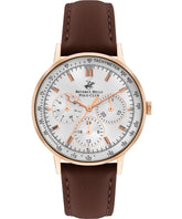 Beverly Hills Polo Club Women's watch, White Dial, Brown Leather Strap, Wrist Watch,BP3391C.532