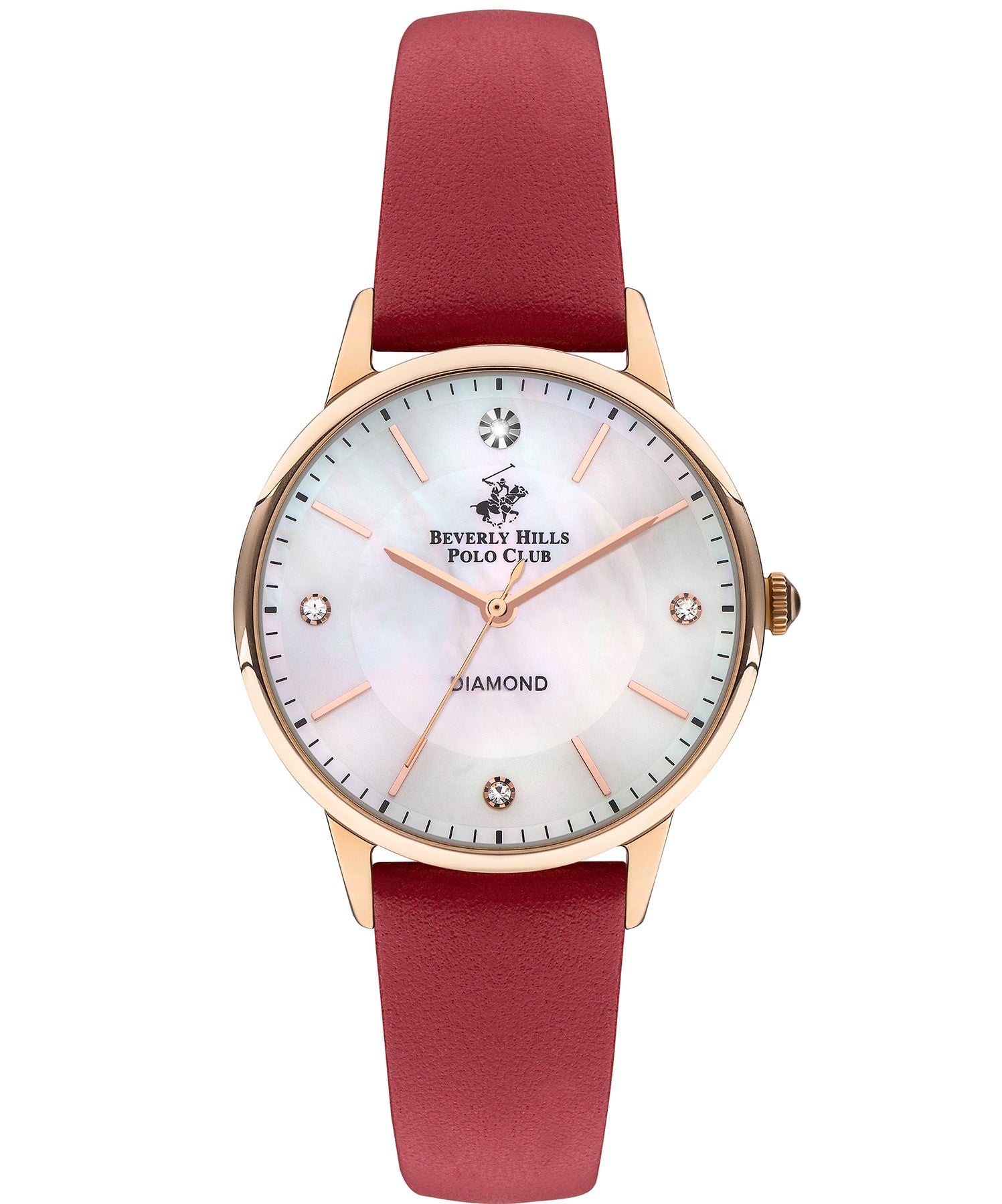 Beverly Hills Polo Club, Men's, Analog Watch, White Dial, with Leather Band, BH-BP3392C.428