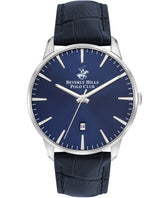 Beverly Hills Polo Club  Men's watch, Dark Blue Dial, Black Leather Strap, Wrist Watch,BP3393X.399