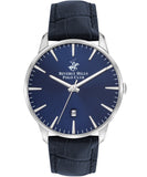 Beverly Hills Polo Club Men's watch, Dark Blue Dial, Black Leather Strap, Wrist Watch,BP3393X.399