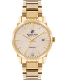 Beverly Hills Polo Club Women's watch, Beige Dial, Gold Stainless Steel Strap, Wrist Watch,BP3398C.110
