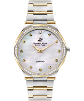 Beverly Hills Polo Club Women's watch, Mother of Pearl Dial, Two Tone Stainless Steel Strap, Wrist Watch,BP3399C.230