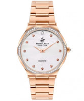 Beverly Hills Polo Club Women's watch, Mother of Pearl Dial, Rose Gold Stainless Steel Strap, Wrist Watch,BP3399C.430