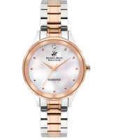 Beverly Hills Polo Club Women's watch, Silver Dial, Two Tone Strap, Wrist Watch,BP3505X.520