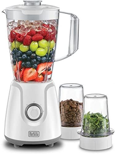Black+Decker 400W, Blender with Grinder Mill and Chopper Mill, BX4000 Blender BL-BX4000
