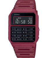 Casio Unisex Watch, Black Dial Red Resin Strap, CA-53WF-4BDF