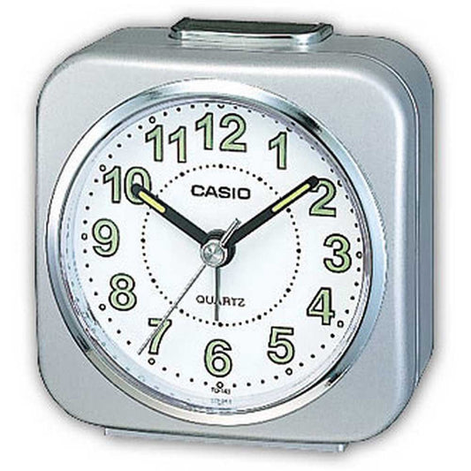 Casio Clock CS-TQ-143S-8DF silver dial clock