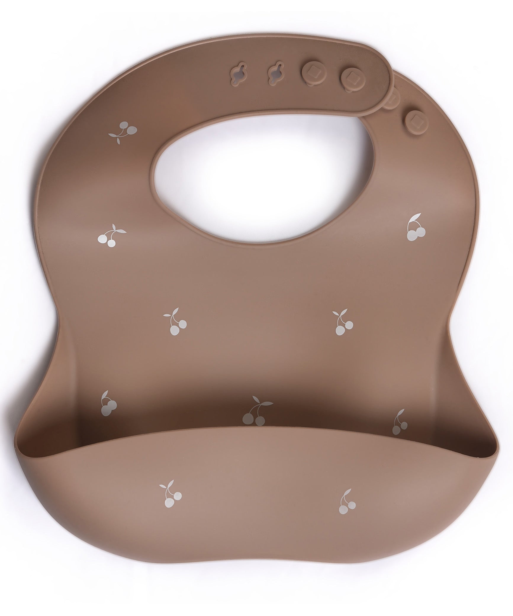 Milk It Baby Printed Bib Cherry Muave, 100% Food Grade Silicone Bib, MI-SBCM006