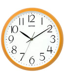 Rhythm Wall Clock, Analog Clock White Dial Light Brown Wooden Case, CMG578NR07