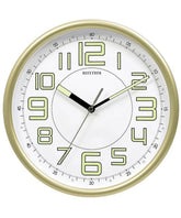Rhythm Wall Clock, Analog Clock White Dial gold Case, CMG596NR18