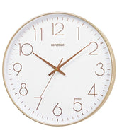 Rhythm Wall Clock, Analog White Dial Rose Gold Case, CMG601NR13
