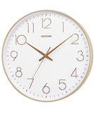Rhythm Wall Clock, Analog White Dial Rose Gold Case, CMG601NR13