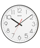 Rhythm Wall Clock, Analog White Dial Black Case, CMG602NR02