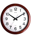Rhythm Wall Clock, Analog White Dial Wooden Case, CMG919NR06