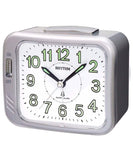 Rhythm Alarm Clock, Bell Alarm Clock & Snooze Light Silent Silky Move, CRA829NR19