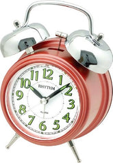 Rhythm Alarm Clock, With Super Bell, Snooze, Light & Super Silent Move, CRA844NR01