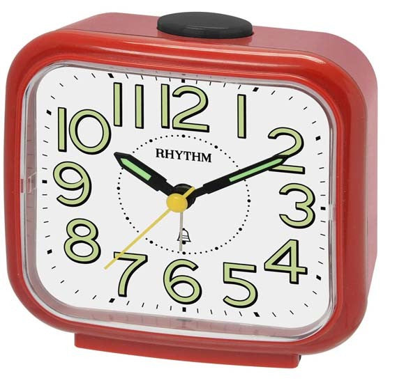 Rhythm Alarm Clock, With Bell, Snooze, Light & Super Silent Move, CRA848NR01
