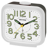 Rhythm Alarm Clock, With Bell, Snooze, Light & Super Silent Move, CRA848NR03