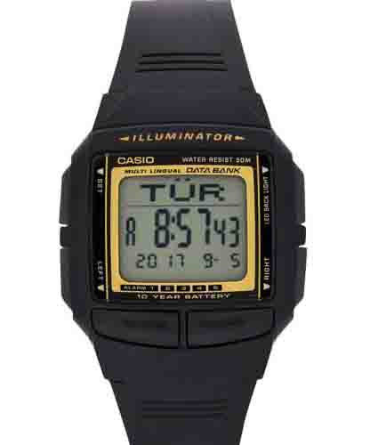 Casio men analog watch, black dial with comfortable strap, model CS-DB-36-9AVDF, Bahrain