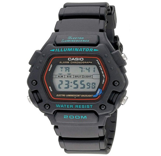 Casio men analog watch, black dial with comfortable strap, model CS-DW-290-1VSD, Bahrain