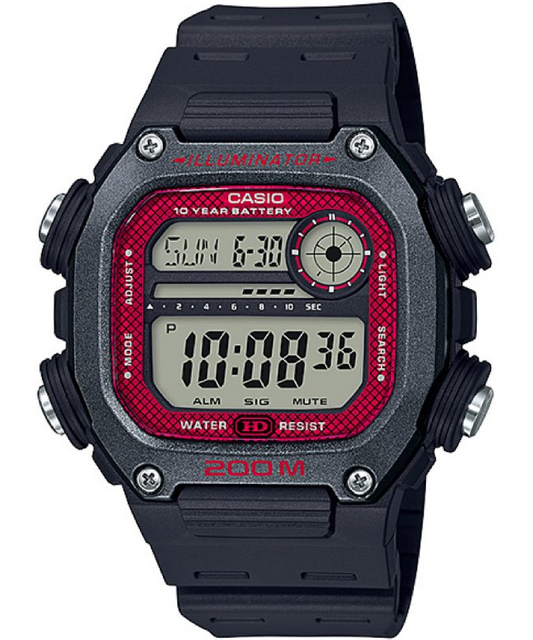 Casio men analog watch, black dial with comfortable strap, model CS-DW-291H-1BVDF, Bahrain