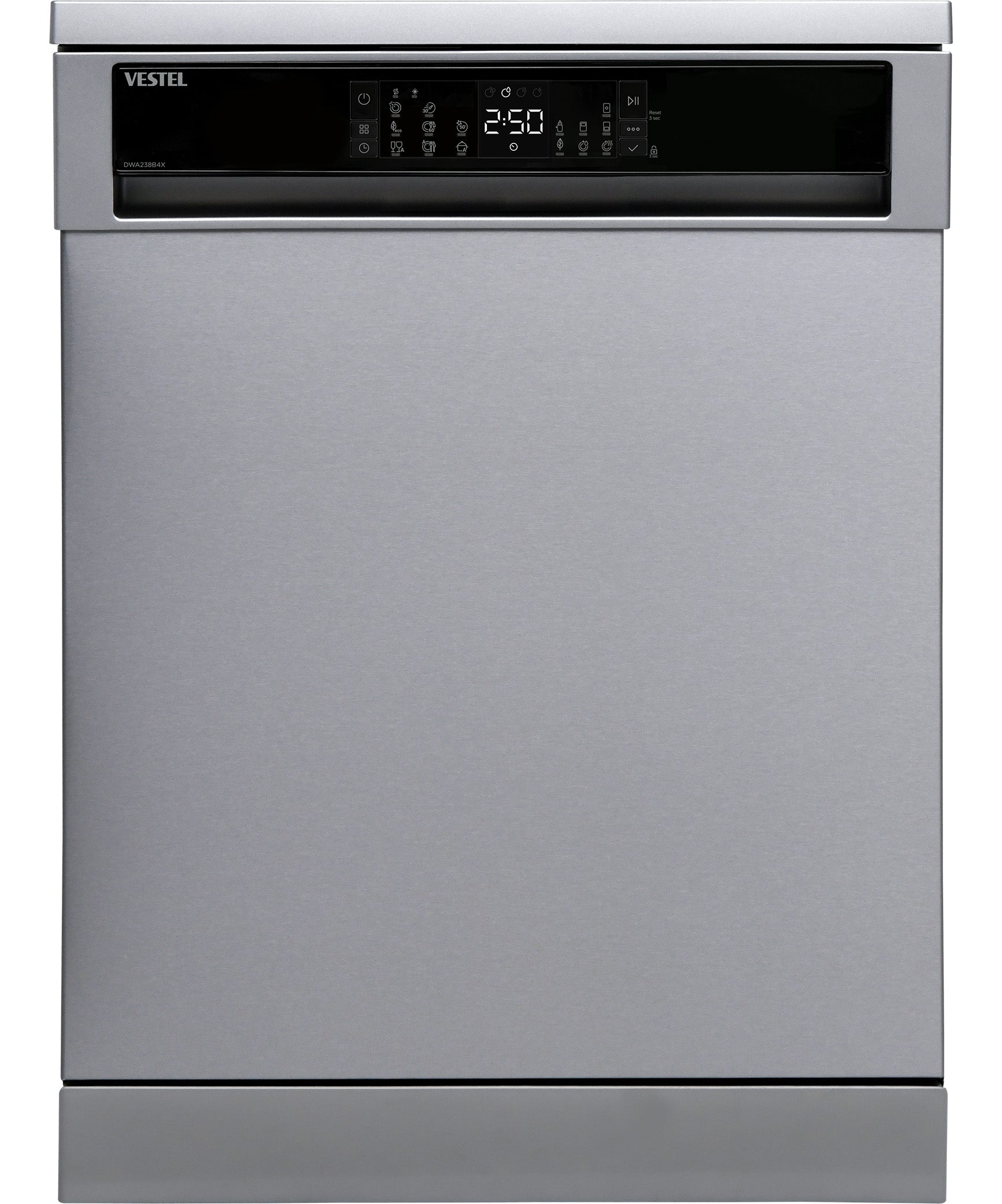 Vestel 14 Plate Dishwasher 8 PGM Silver, DWA238B4X