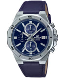 Edifice Men's Watch Analog Chronograph, Blue Dial Blue Leather Band, EFV-640L-2AVUDF