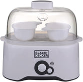 Black+Decker, Egg Cooker - White, 6 Eggs, Eg200-B5