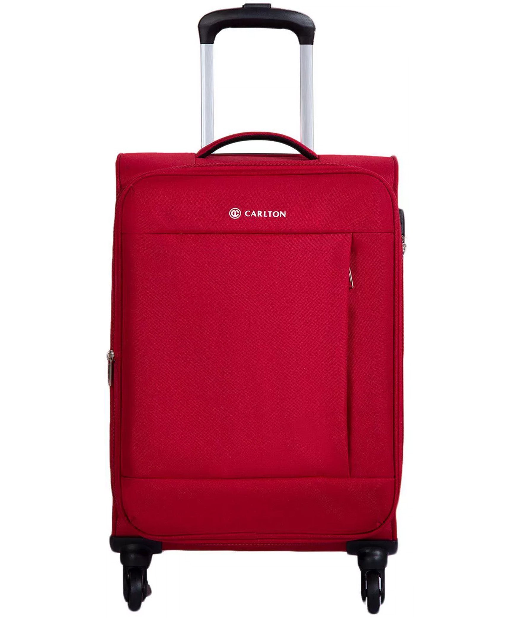 Carlton Elante 80cm, 4 Wheel Soft Top Cabin Luggage Trolley, Red,ELANTE80RD