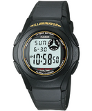 Casio unisex analog watch, black dial with comfortable strap, model CS-F-200W-9ADF, Bahrain