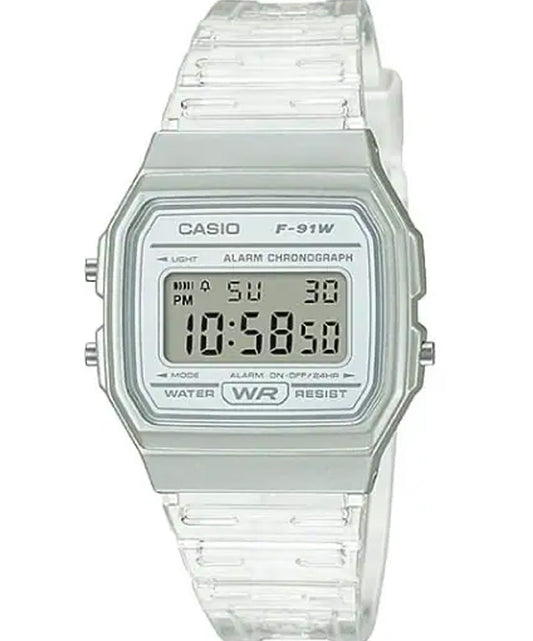 Casio men analog watch, white dial with comfortable strap, model CS-F-91WS-7DF, Bahrain