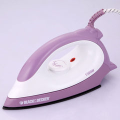 Black+Decker, 1300W Dry Iron with Overheat Protection, Pink, F1500