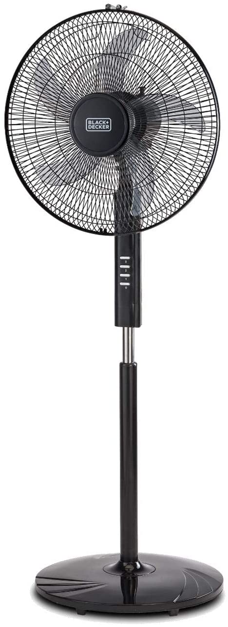 Black+Decker, 16 Inch Pedestal Stand Fan, Black, FS1620-B5 Fan BL-FS1620