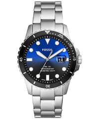 Fossil Men's Watch Analog, FB-01 Blue Dial Silver Stainless Steel, FW-FS5668