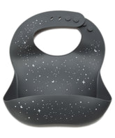 Milk It Baby Printed Bib Galaxy Grey, 100% Food Grade Silicone Bib, MI-SBGG009