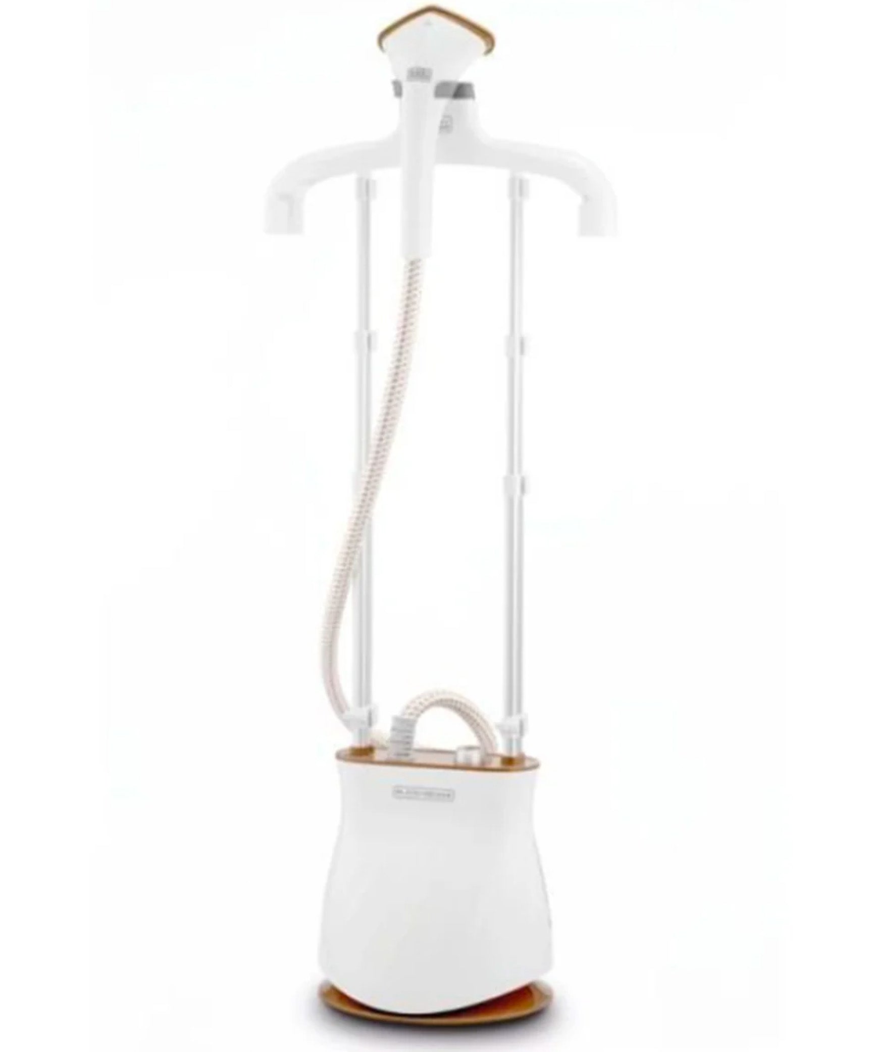 Black+Decker, Garment Steamer with Twin Pole and Ironing Board 1.5 L 2400W White/Gold, GST2400