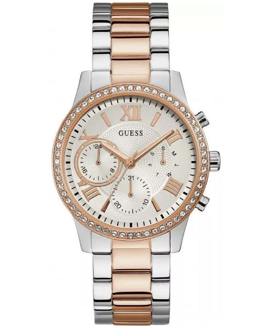 Guess men analog watch, white dial with comfortable strap, model GU-W1069L4, Bahrain