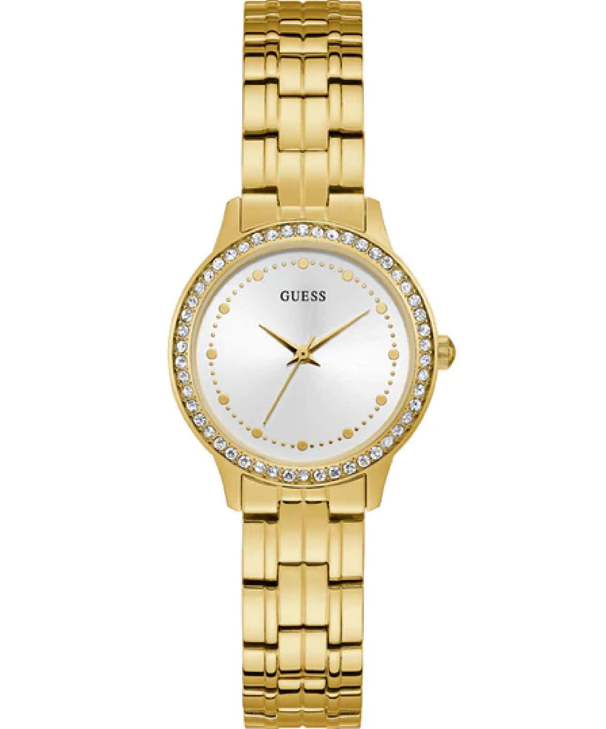 Guess, Women's Watch Analog, Silver Dial Gold Stainless Band, GW-W1209L2