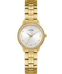 Guess, Women's Watch Analog, Silver Dial Gold Stainless Band, GW-W1209L2