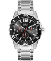 Guess, Men's Watch Analog, Black Dial Silver Stainless Band, GW-W1249G1