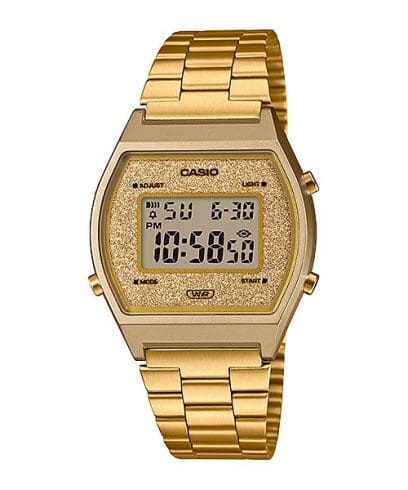 Casio unisex analog watch, gold dial with comfortable strap, model CS-B640WGG-9DF, Bahrain