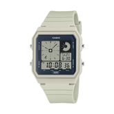 Casio Unisex Watch Digital Display, Black Dial Beige Resin Strap, LF-20W-8ADF